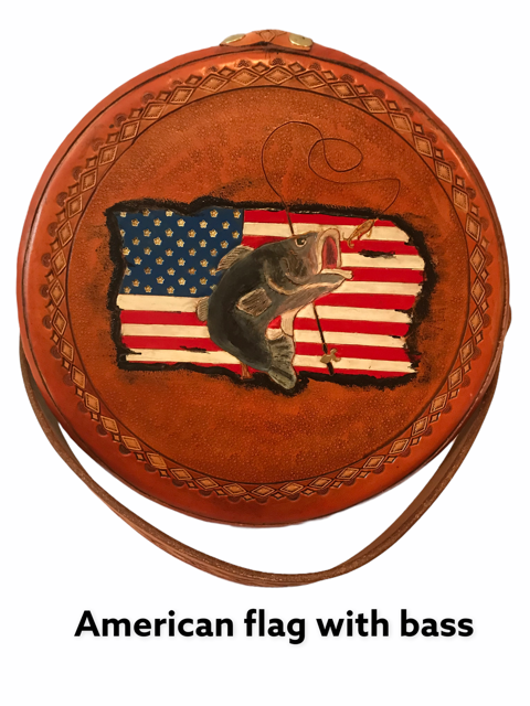 Fez Case Lid With Bass Over Flag